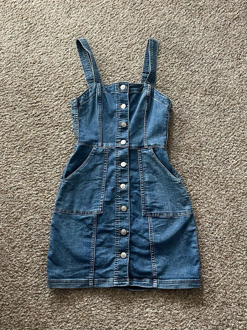 Denim Button Dress